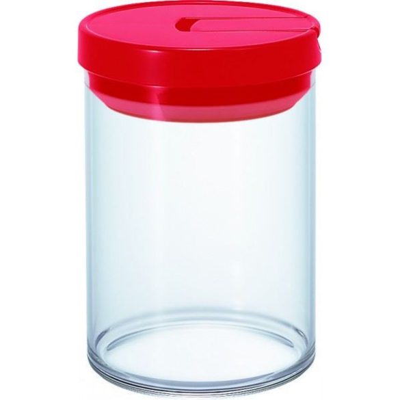 Hario récipient en verre pour grains de café 800 ml - rouge