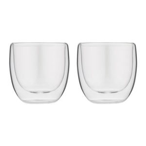 Forever Set gobelet en verre à double paroi 80 ml - 2 pièces 