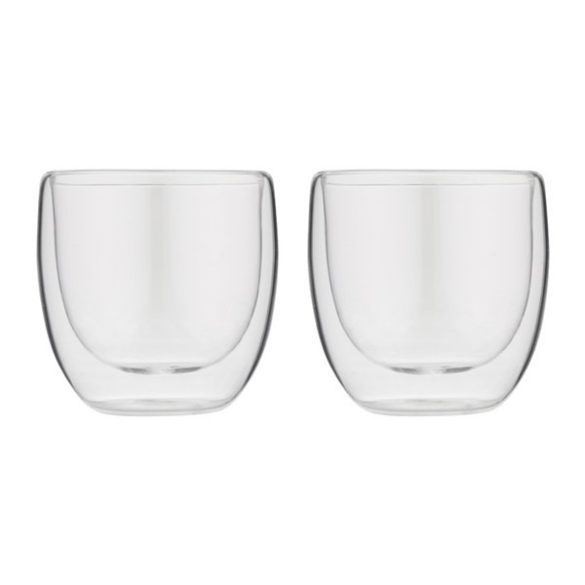 Forever Set gobelet en verre à double paroi 80 ml - 2 pièces 