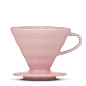 Hario V60-02 dripper céramique - rose + 40 filtres