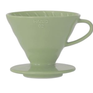 Keramický dripper Hario V60-02 - dymovo zelený + 40 filtrov