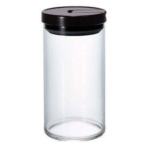 Hario récipient en verre pour grains de café 1000 ml noir