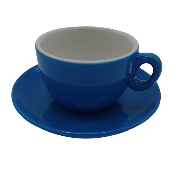 Inkerpor Tasse+plat blanc 170 ml bleu/jaune/mint/rouge/rose/orange