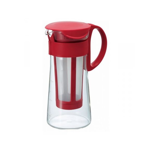 Hario Mizudashi Coffee Pot Mini - café infusé à froid / cold brew / machine 600 ml - rouge