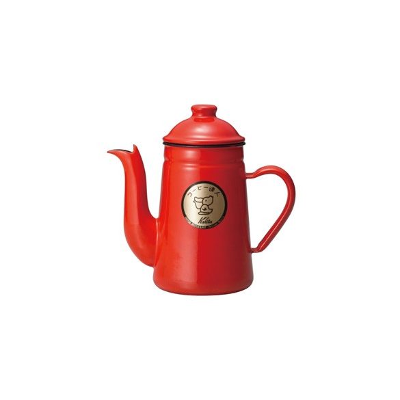 Bouilloire émaillée Kalita Tatsujin Pelican 1,0L, rouge