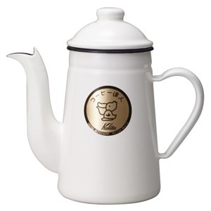 Bouilloire émaillée Kalita Tatsujin Pelican 1,0L, blanc