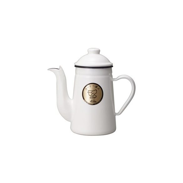 Bouilloire émaillée Kalita Tatsujin Pelican 1,0L, blanc