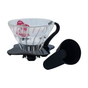 Hario V60-01 sklenený dripper čierny