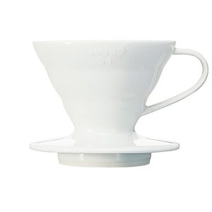 Hario V60-01 plateau d'égouttage en céramique - blanc