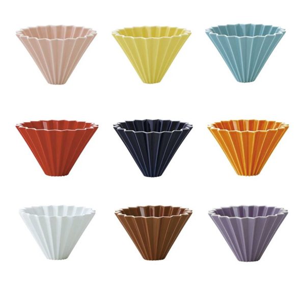 Origami Ceramic Drip M - Black/Orange/Pink/Red/Matte Colors/Brown... etc.