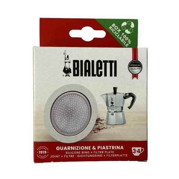 Joint silicone Bialetti + filtre pour cafetière Moka Induction 4 tasses