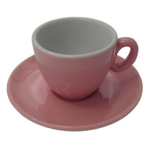 Inkerpor Tasse+assiette Espresso 70 ml bleu/jaune/mint/rouge/rose/orange