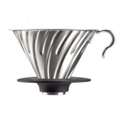 Hario Ocelový dripper V60-02 se silikonovou základnou