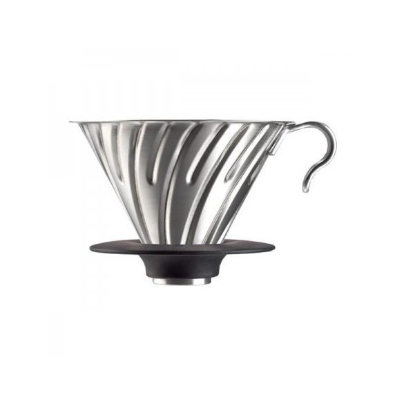 Hario Steel Dripper V60-02 avec base en silicone