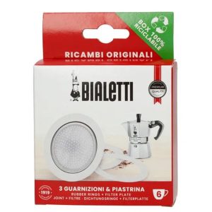 Bialetti gasket 3 pieces + filter for 6-serving Mocha Espress