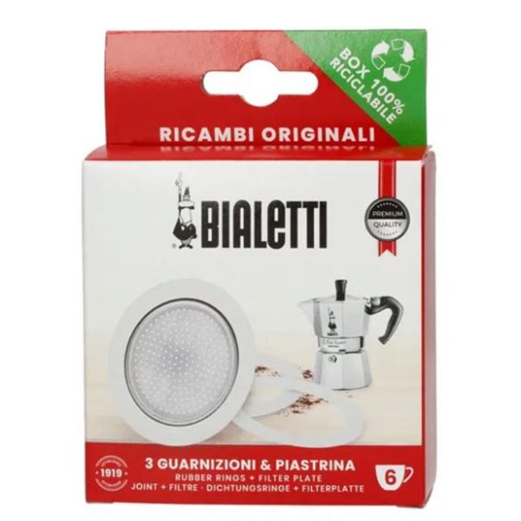 Joint Bialetti 3 pièces + filtre pour 6 portions Mocha Espress