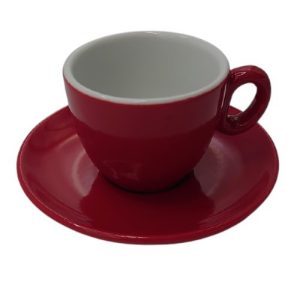 Inkerpor Espresso cup+plate 70 ml red