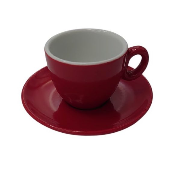 Inkerpor Tasse+plaque expresso 70 ml rouge