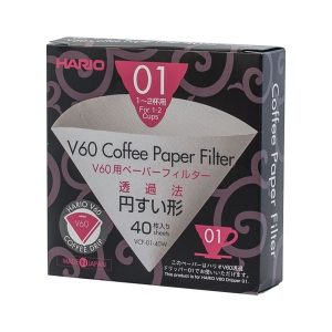 Hario V60-01 boîte de papier filtre blanc 40 pcs