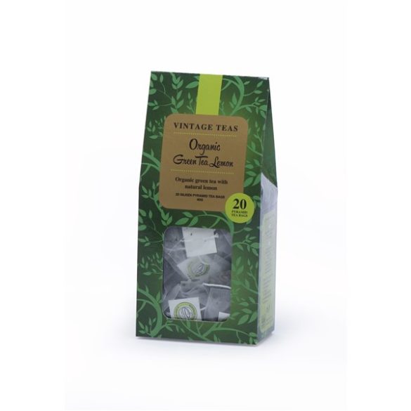 Vintage Teas Organic Green Tea with Lemon 20 pcs pyramid filter 40 g